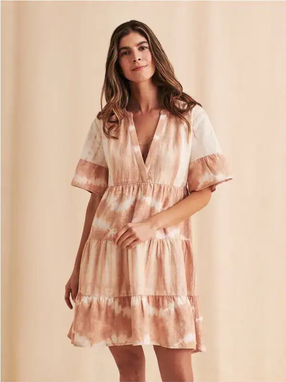 Faherty Vidi Maple Sugar Midi Dress